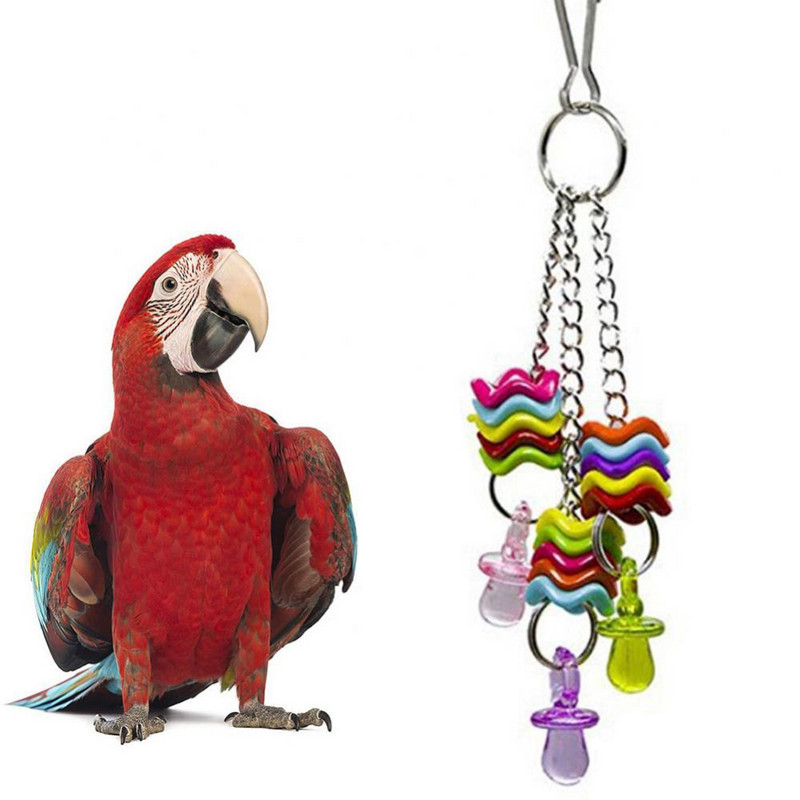 Παιχνίδι Κρεμαστό Διακόσμηση Pet Bird Parrot Nipple Swing Stand Molar Play Chew Decoration