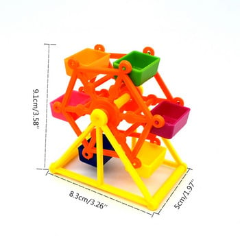 Играчки за търсене на храна за птици Креативна хранилка за папагал Завъртете играчки за обучение Интелигентност Клетка за растеж Цветна кълване Вятърна мелница Консумативи за играчки