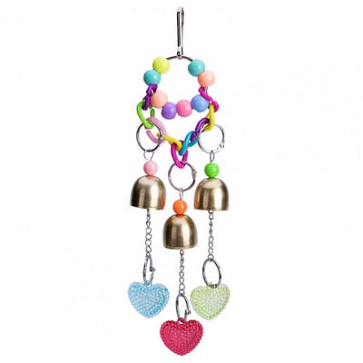 Sigurna smiješna igračka s kavezom za papige s okruglim prstenom Plastična igračka s kavezom za ptice otporna na ugriz za papige