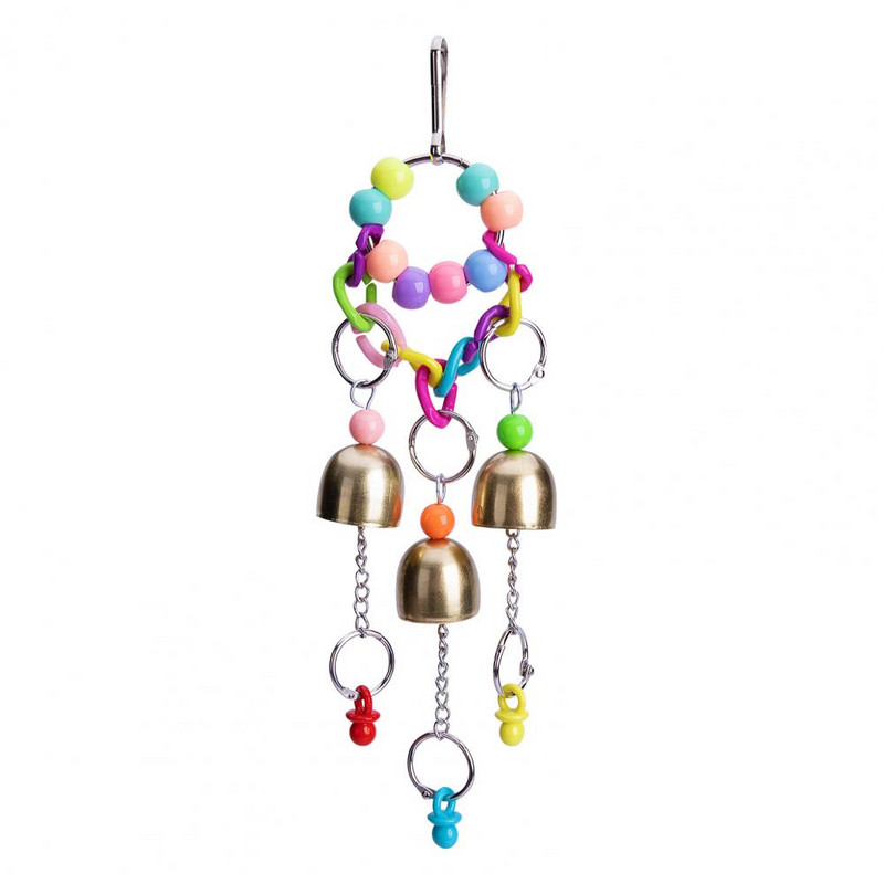 Sigurna smiješna igračka s kavezom za papige s okruglim prstenom Plastična igračka s kavezom za ptice otporna na ugriz za papige