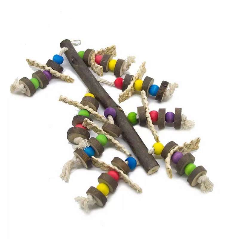 Jucării de mestecat păsări din lemn natural Blocuri Jucării pentru ruperea papagalii Cele mai bune pentru păsărișuri de cinteze Accesorii pentru colivie pentru păsări de dragoste