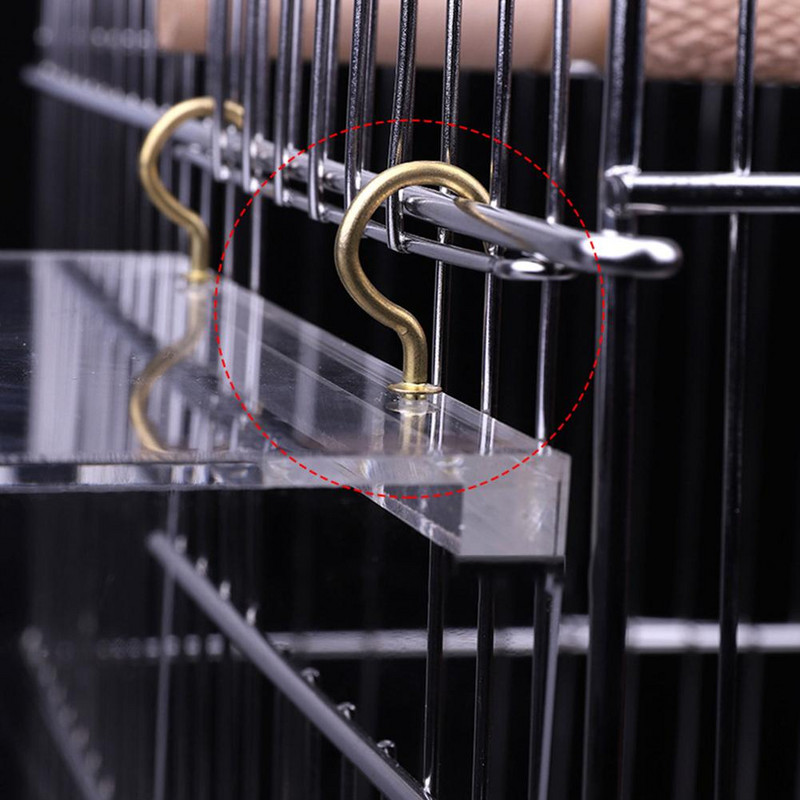 Skaidrus naminių paukščių vonia papūgos vonia Erdvus akrilinis namas su pakabinamomis kabliukais papūgoms Kačiukai Papūgai Naminių gyvūnėlių narvas