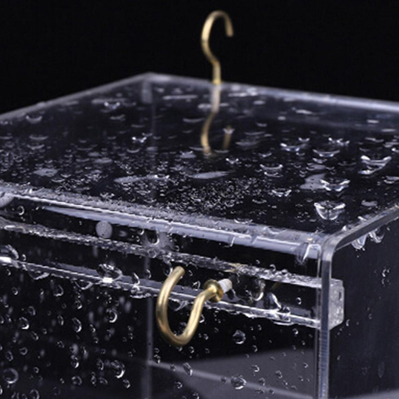 Skaidrus naminių paukščių vonia papūgos vonia Erdvus akrilinis namas su pakabinamomis kabliukais papūgoms Kačiukai Papūgai Naminių gyvūnėlių narvas