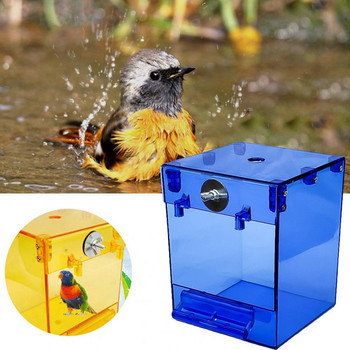 Прозрачен екологичен контейнер за пясъчници за малки домашни любимци Многократна вана за папагал Устойчив на ухапване за морско свинче