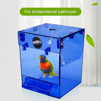 Прозрачен екологичен контейнер за пясъчници за малки домашни любимци Многократна вана за папагал Устойчив на ухапване за морско свинче