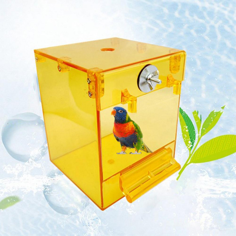 Διαφανές, φιλικό προς το περιβάλλον, μικρό δοχείο ψωμιού για κατοικίδια, επαναχρησιμοποιούμενο επαναχρησιμοποιήσιμο μπανιέρα παπαγάλου, ανθεκτικό στο δάγκωμα για ινδικό χοιρίδιο