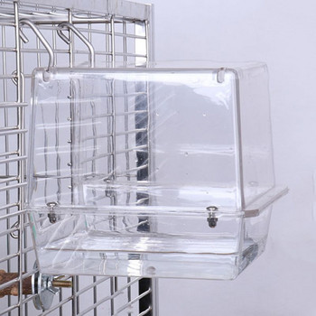 Двойна кука, висяща модернизирана клетка за баня за птици, регулируема голяма с ясен изглед, прозрачна баня за домашен любимец, папагал, домакинство
