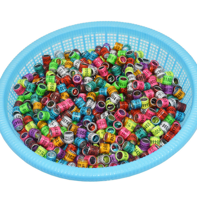 50 τμχ 2023 Πολύχρωμο δαχτυλίδι ποδιών περιστεριού με σκουλαρίκια Word Ποιοτικό ανθεκτικό δαχτυλίδι πουλιών Racing Δαχτυλίδι ποδιών περιστεριού Εργαλεία πουλιών