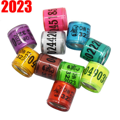 Alat za dresuru ptica 2023 Višebojni golubov prsten s stopalima s naušnicama s riječima. Kvalitetan izdržljivi prsten za ptice Prsten za stopala trkaćih golubova 50 kom.