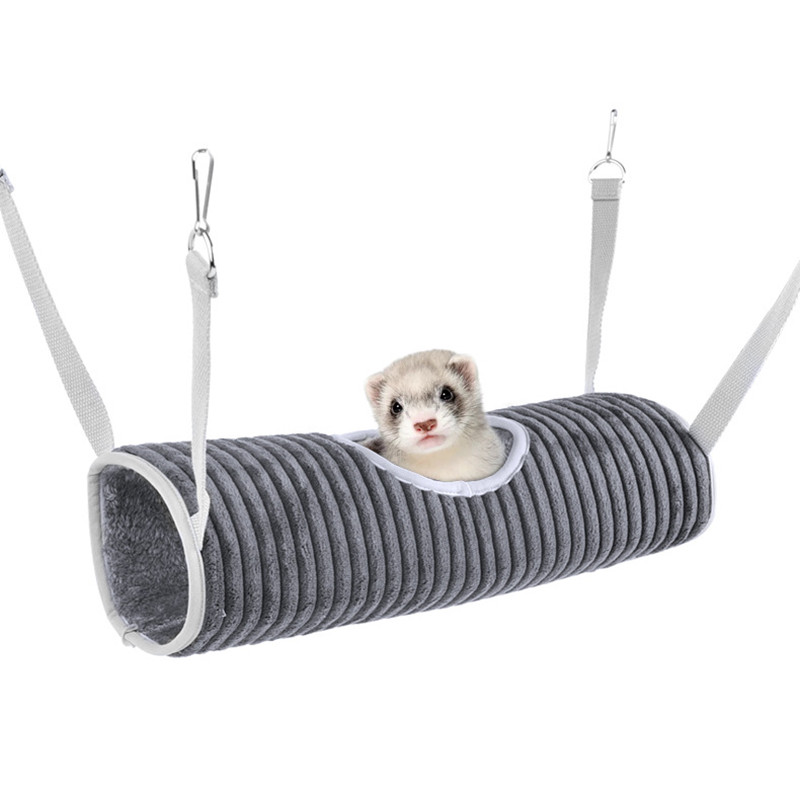 Winter Warm Hammock Hamster Tunnel for Small Any Sugar Glider Tube Swing Fed Nest Κρεβάτι Κρεβάτι Αρουραίος Παιχνίδι κουνάβι Αξεσουάρ κλουβιού