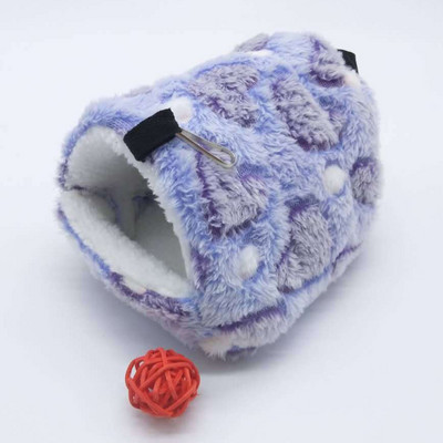 Χάμστερ Σπίτι Ζεστά μαλακά κρεβάτια και σπίτια Αιώρα με τυπωμένο κλουβί τρωκτικών για αρουραίους Βαμβακερά αξεσουάρ ινδικών χοιριδίων Μικρό ζώο