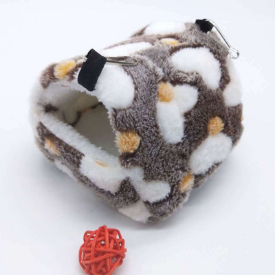 Χάμστερ Σπίτι Ζεστά μαλακά κρεβάτια και σπίτια Αιώρα με τυπωμένο κλουβί τρωκτικών για αρουραίους Βαμβακερά αξεσουάρ ινδικών χοιριδίων Μικρό ζώο