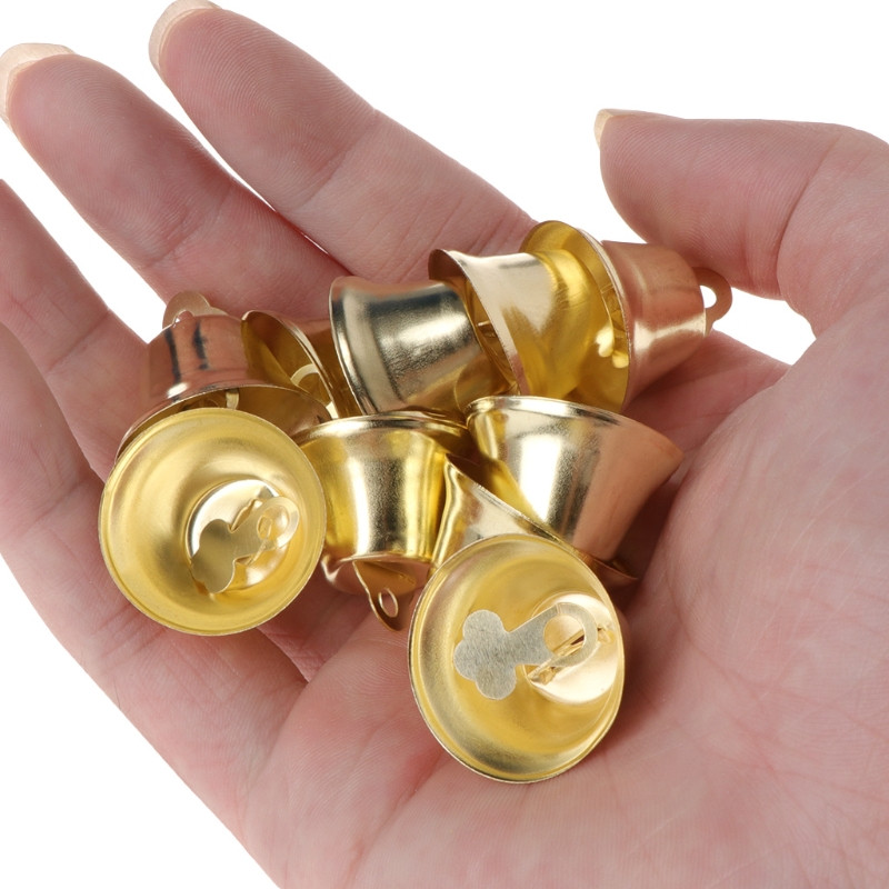 10 τμχ Golden Bells for Craft Metal Ringing Bell Διακόσμηση σπιτιού DIY Bird Εκπαιδευτικό παιχνίδι παπαγάλος μασώντας παιχνίδια αξεσουάρ