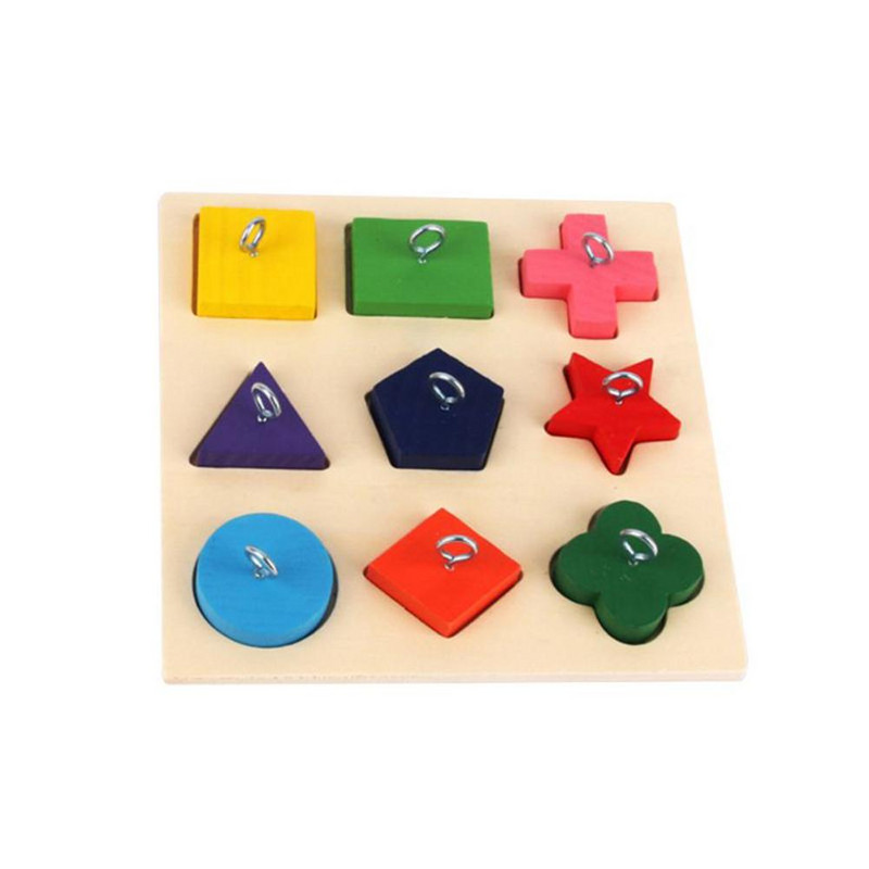 Parrot Iq Training Toys 9 Grid Colorful Wooden Block Safe Tasteless Pet Educational Toys Bird Supplies