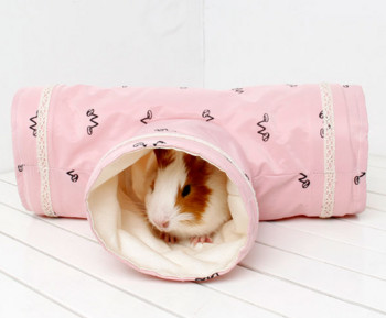 Клетка за морско свинче Хамстер Играчка Тръби и тунели Топло легло за малка котка Таралеж