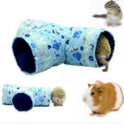 Guinea Pig Cage Hamster Toy Tubes&Tunnels Warm Bed for Little Cat Hedgehog