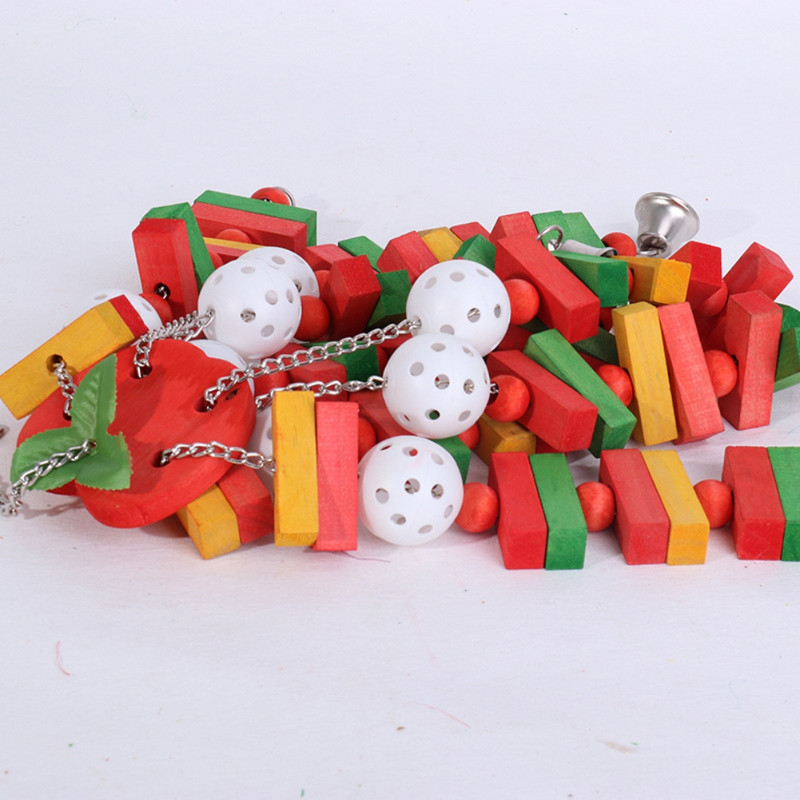 Jucării mari pentru papagali de păsări pentru cacatouri Macaws gri africani Blocuri din lemn natural Jucărie de mestecat păsări Jucărie pentru mușcături cușcă de papagal