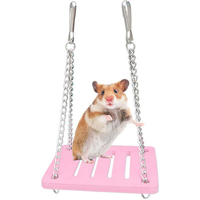 Žaislai su žiurkėnais Vaivorykštės tilto sūpynės, sūpynės, laipiojimo nuobodulio pertraukiklis, mažų gyvūnų veiklos žaislas „pasidaryk pats“ žiurkėno narvelio priedai