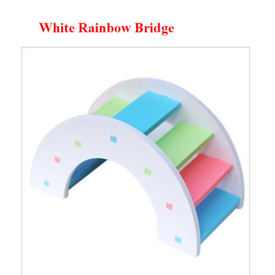 Žaislai su žiurkėnais Vaivorykštės tilto sūpynės, sūpynės, laipiojimo nuobodulio pertraukiklis, mažų gyvūnų veiklos žaislas „pasidaryk pats“ žiurkėno narvelio priedai