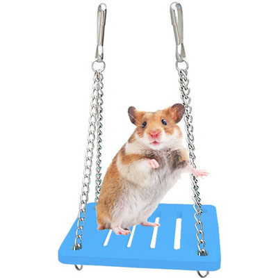 Žaislai su žiurkėnais Vaivorykštės tilto sūpynės, sūpynės, laipiojimo nuobodulio pertraukiklis, mažų gyvūnų veiklos žaislas „pasidaryk pats“ žiurkėno narvelio priedai