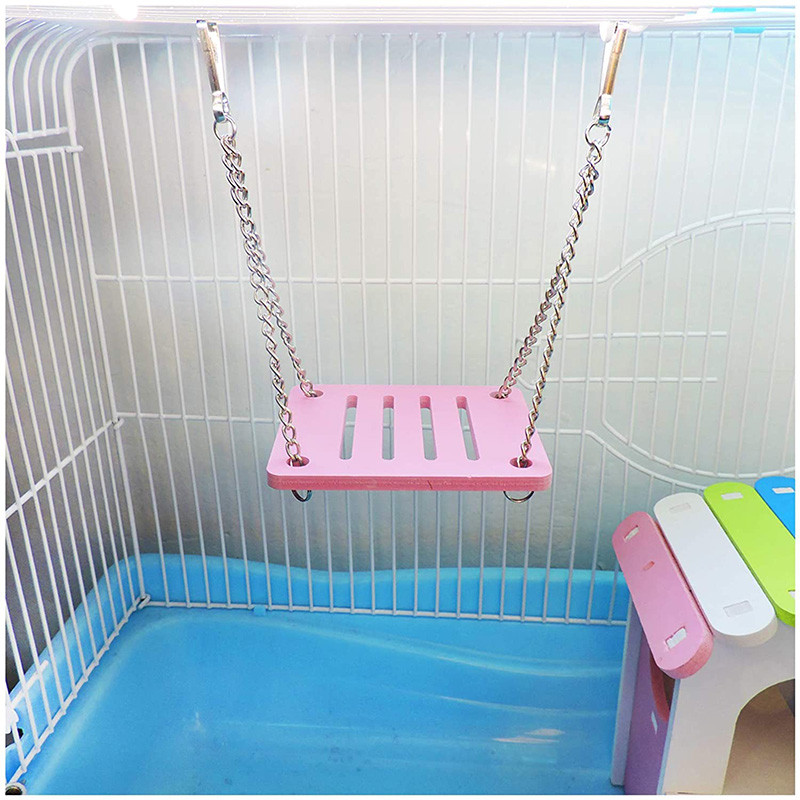 Žaislai su žiurkėnais Vaivorykštės tilto sūpynės, sūpynės, laipiojimo nuobodulio pertraukiklis, mažų gyvūnų veiklos žaislas „pasidaryk pats“ žiurkėno narvelio priedai