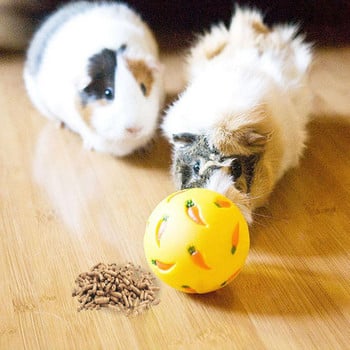 Rabbit Treat Ball Pet Slow Feeder Interactive Bunny Toy Snack Toy Ball Bite Resistant Feeding Toys Пор Коте Морско Свинче Котка