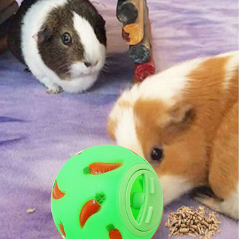 Rabbit Treat Ball Pet Slow Feeder Interactive Bunny Toy Snack Toy Ball Bite Resistant Feeding Toys Пор Коте Морско Свинче Котка
