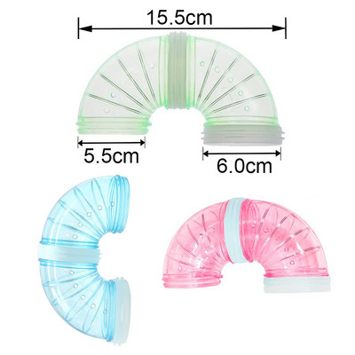 Žiurkėno tunelio vamzdžio dalis skaidrus išlenktas tiesus tunelio vamzdis „pasidaryk pats“ mažas naminių gyvūnėlių narvelis, išorinis sportinis tunelio žaislas, skirtas pelės žiurkėms