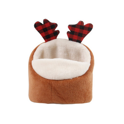 Casă pentru hamsteri Cobai Accesorii Casă pentru hamsteri din bumbac Cuib pentru animale mici Iarna caldă pentru rozătoare/cobai/șobolan/arici