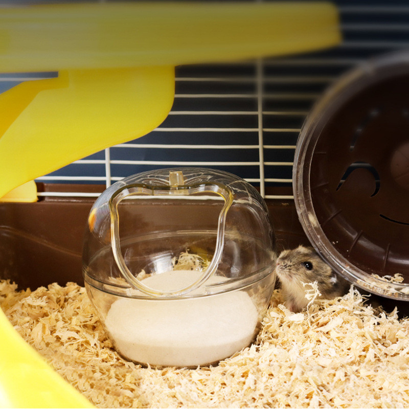 Χάμστερ Μπάνιο Διαφανές Χάμστερ Ποντίκι Gerbille Pet Τουαλέτα Κλουβί Κουτί Μπάνιου Άμμος Δωμάτιο Παιχνίδι Σπίτι Μικρό Αξεσουάρ για κατοικίδια