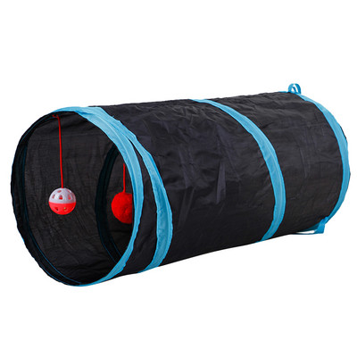 1 bucăți jucărie tunel pentru pisici 25X50 cm tuburi amuzante de joacă pentru animale de companie bile bile pliabile jucării pentru pisoi cățeluș iepure tunel de joacă pentru câini