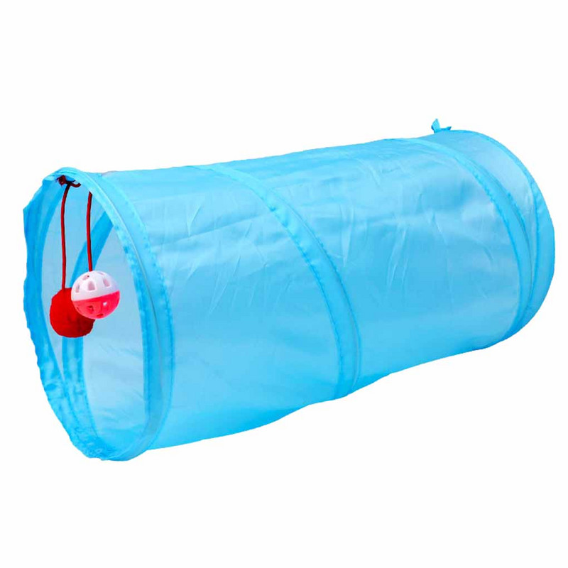 1 bucăți jucărie tunel pentru pisici 25X50 cm tuburi amuzante de joacă pentru animale de companie bile bile pliabile jucării pentru pisoi cățeluș iepure tunel de joacă pentru câini
