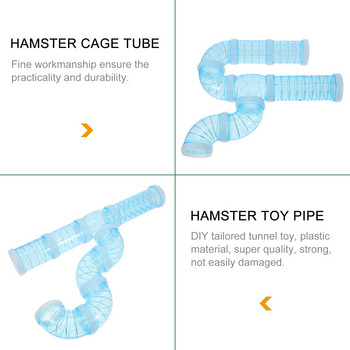Hamster Tubes Transparent External Pipe: Small Fun Tunnel Hamster House Tubes Small Tunnel Cage Play Hut Pipe for Rat Mice