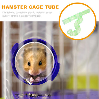 Тръби за хамстери Прозрачна външна тръба: Малък забавен тунел Тръби за къща за хамстери Малка тунелна клетка Клетка за игра, Тръба за плъхове, мишки