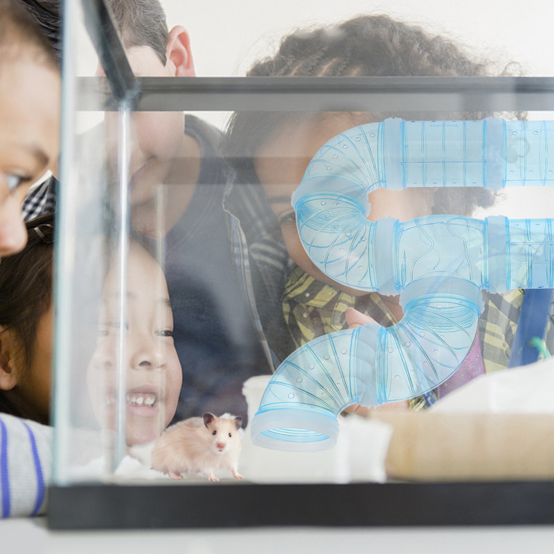 Žiurkėno vamzdeliai permatomas išorinis vamzdis: mažas įdomus tunelis žiurkėno namelio vamzdeliai mažas tunelio narvelis Žaidimų namelio vamzdis žiurkėms pelėms