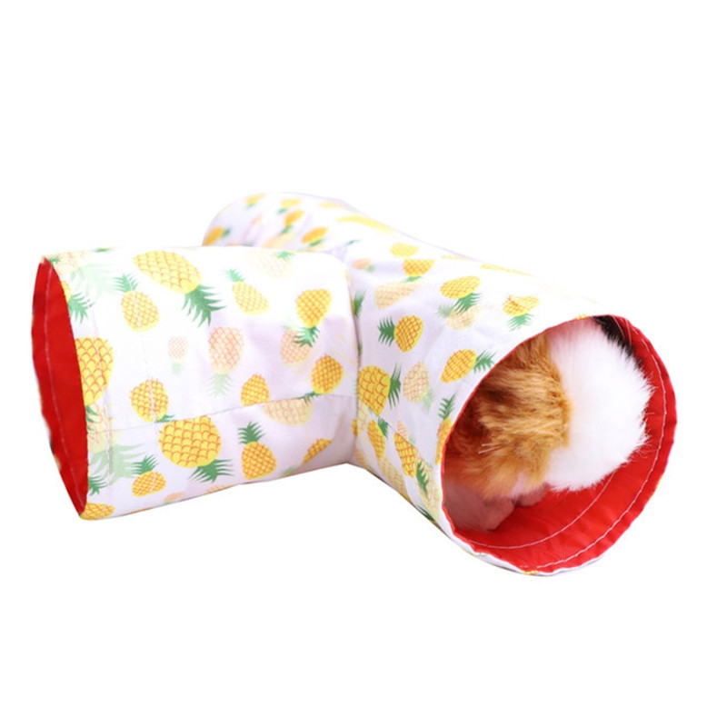 Merisea puuri hamstri mängutorud Kokkupandavad ja kaasaskantavad kingitus lemmikloomadele Vastupidav T-kujuline tunnel-3-suunalised mängutorud, vastupidavad