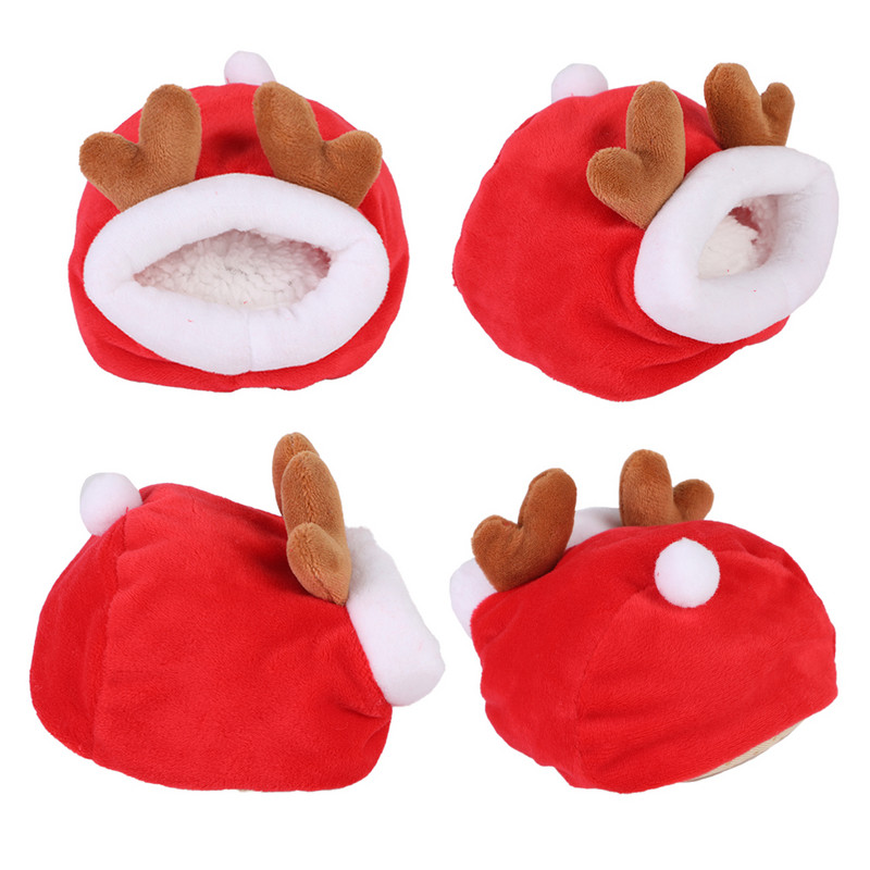 Casă pentru hamsteri de Crăciun Cușcă pentru cobai Cușcă pentru hamster Cuib pentru animale mici Cuib pentru animale mici Patul cald pentru animale de companie pentru rozătoare, șobolan, arici Articole pentru animale de companie