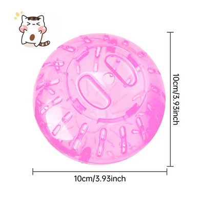 10 cm plastikust välistingimustes kasutatavad spordipallid jahvatusrott Väikesed lemmikloomad närilised Hiired Jooksupallimänguasi Hamster Gerbil Rot Treeningpallid Mänguasjad
