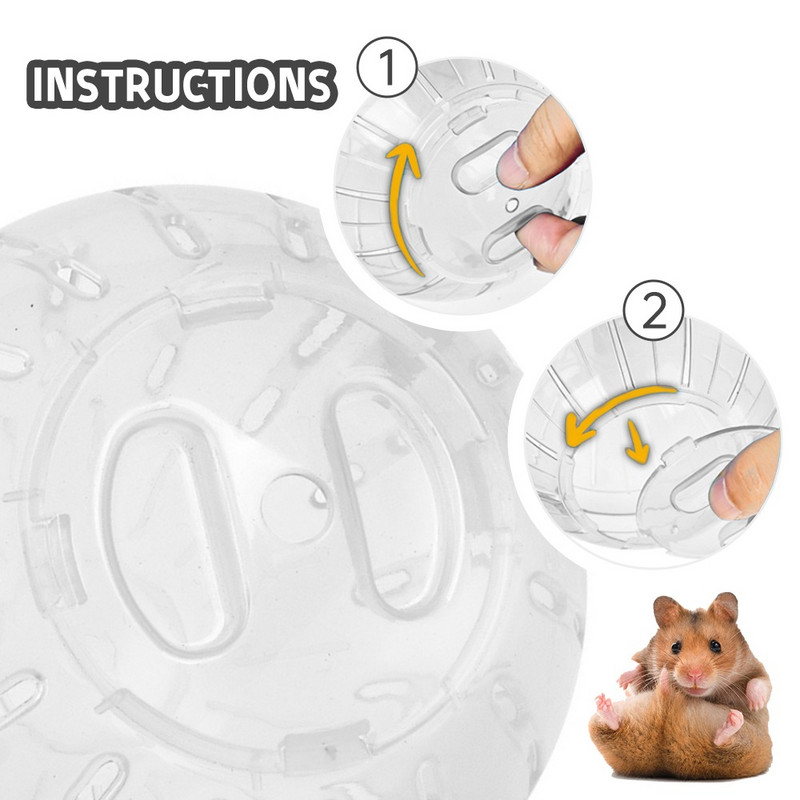 10 cm plastikust välistingimustes kasutatavad spordipallid jahvatusrott Väikesed lemmikloomad närilised Hiired Jooksupallimänguasi Hamster Gerbil Rot Treeningpallid Mänguasjad