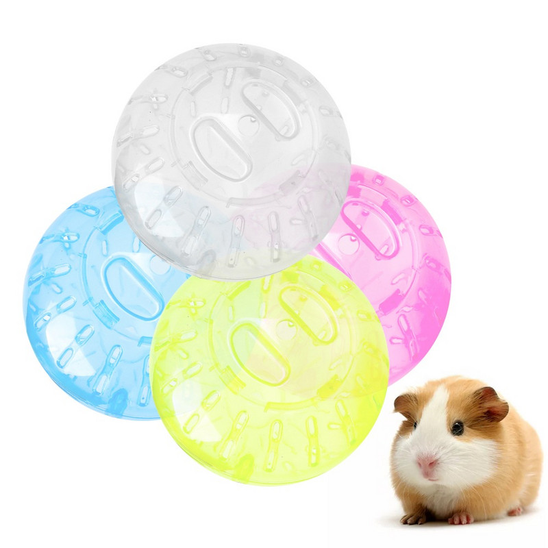 10 cm plastikust välistingimustes kasutatavad spordipallid jahvatusrott Väikesed lemmikloomad närilised Hiired Jooksupallimänguasi Hamster Gerbil Rot Treeningpallid Mänguasjad