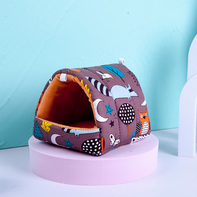 Casă pentru hamsteri, animale mici, iarnă, caldă, mini cușcă pentru chinchilla, șobolan, cobai, veveriță, rozătoare, accesorii pentru pat de dormit