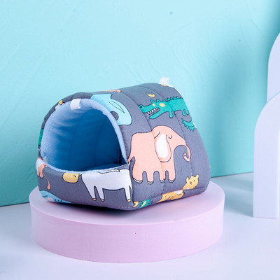 Casă pentru hamsteri, animale mici, iarnă, caldă, mini cușcă pentru chinchilla, șobolan, cobai, veveriță, rozătoare, accesorii pentru pat de dormit