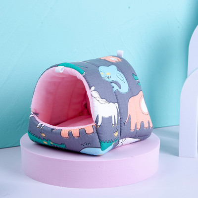 Casă pentru hamsteri, animale mici, iarnă, caldă, mini cușcă pentru chinchilla, șobolan, cobai, veveriță, rozătoare, accesorii pentru pat de dormit