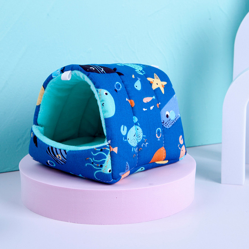 Casă pentru hamsteri, animale mici, iarnă, caldă, mini cușcă pentru chinchilla, șobolan, cobai, veveriță, rozătoare, accesorii pentru pat de dormit