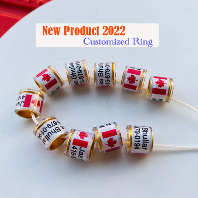 8 mm zelta pielāgotas lentes izstrādājumi no baložu pēdām mājdzīvnieku baložu gredzeni putnu gredzeni baložu lentes