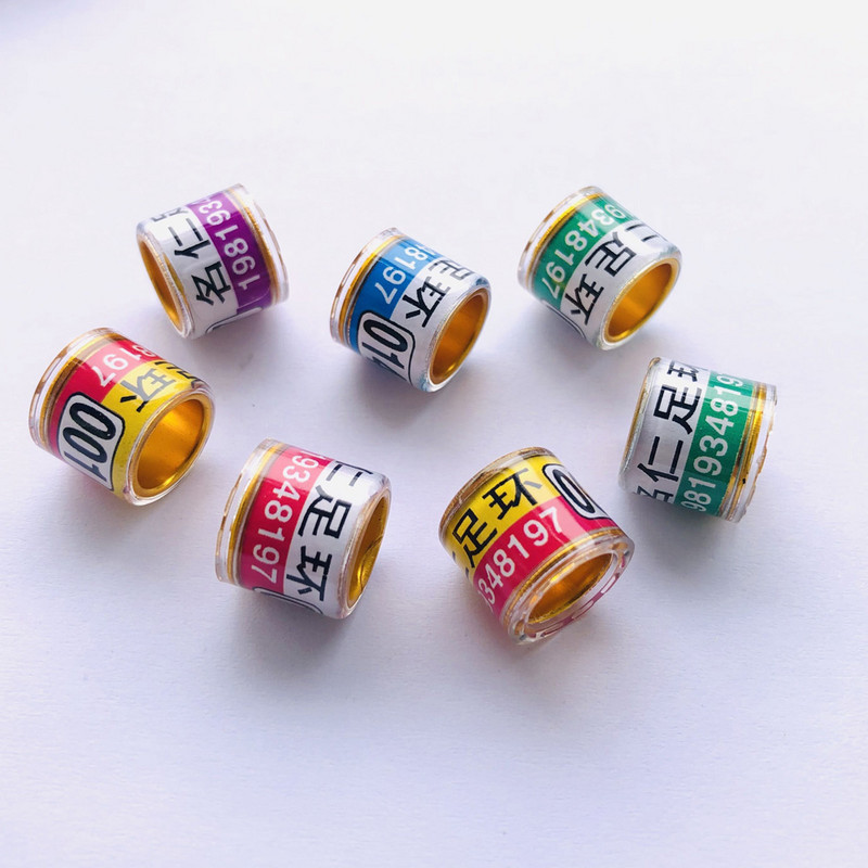 8 mm zelta pielāgotas lentes izstrādājumi no baložu pēdām mājdzīvnieku baložu gredzeni putnu gredzeni baložu lentes