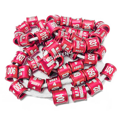 Drop Shipping Inel pentru picior de porumbel fără număr de an Cod de țară Diametru interior 9 mm Înălțime 6 mm 100 buc