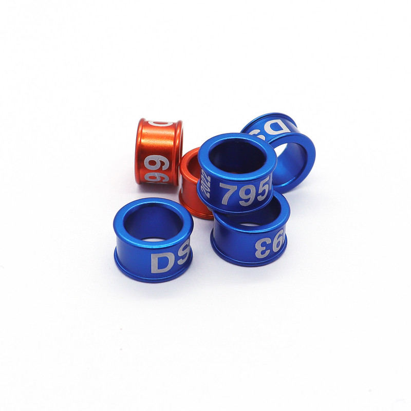 Drop Shipping Inel pentru picior de porumbel fără număr de an Cod de țară Diametru interior 9 mm Înălțime 6 mm 100 buc