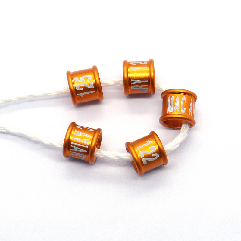 Drop Shipping Inel pentru picior de porumbel fără număr de an Cod de țară Diametru interior 9 mm Înălțime 6 mm 100 buc