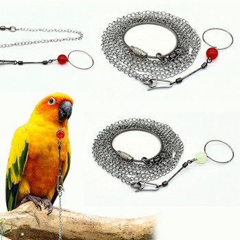 Ιμάντες σχοινιού εκπαίδευσης ιπτάμενων Πουλιά Ρυθμιζόμενος γιακάς λαιμού Προμήθειες σχοινιού εκπαίδευσης Parrot Bird Cockatiels Leash